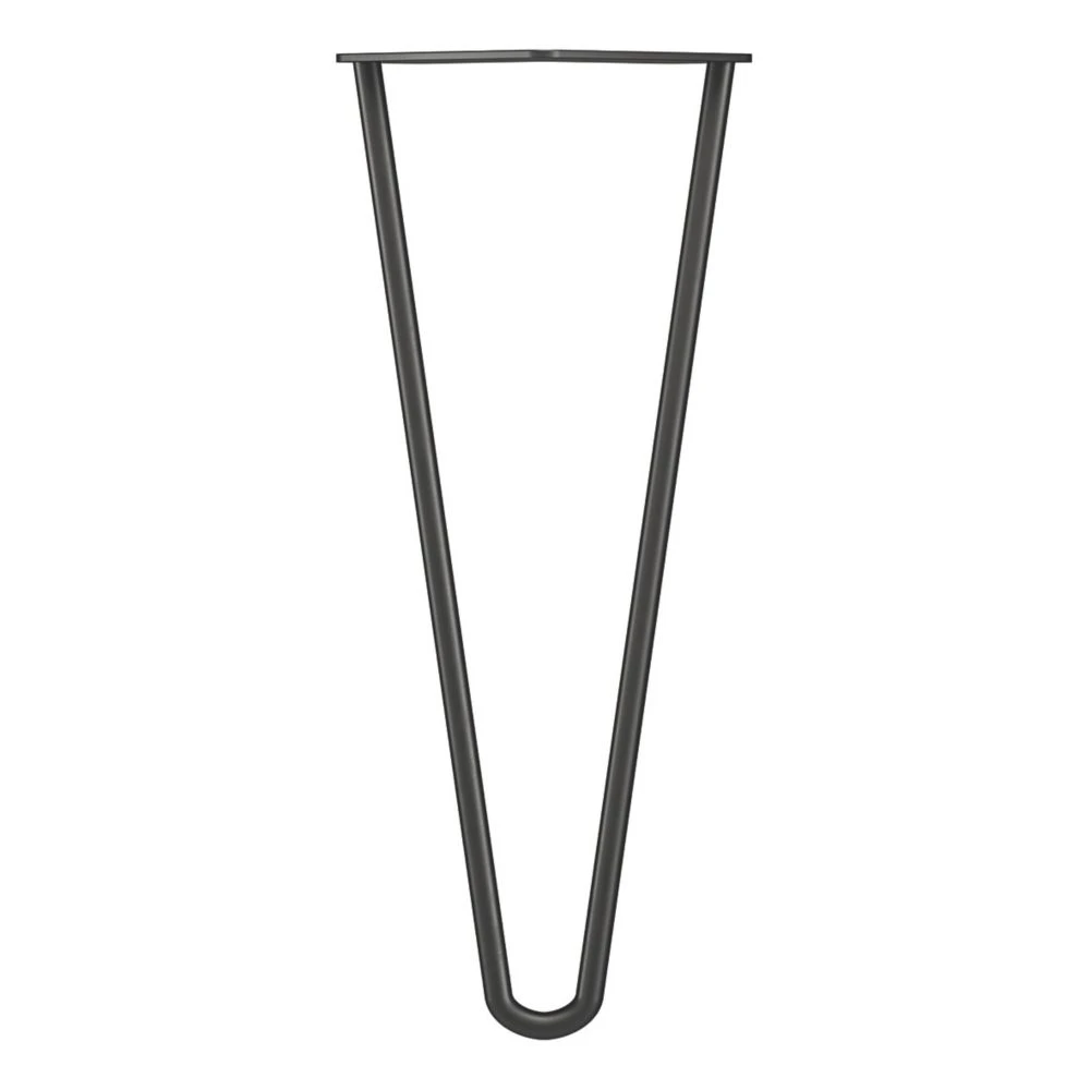 Rothley 2-Pin Hairpin Worktop Leg Matt Black 350mm