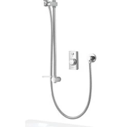 Aqualisa Visage Smart Gravity-Pumped Rear-Fed Chrome Thermostatic Smart Shower With Bath Overflow Filler