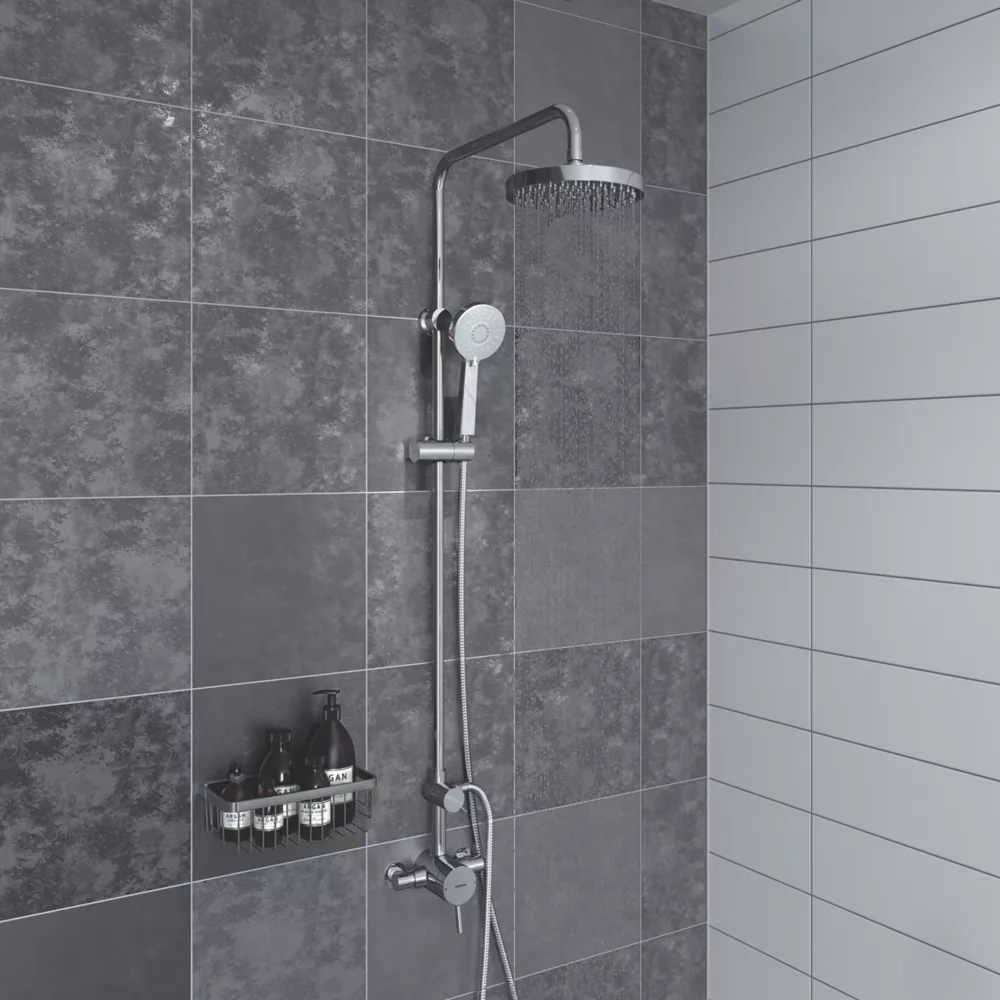 Bristan Prism Rear-Fed Exposed Chrome Thermostatic Mixer Shower With Rigid Riser Kit & Diverter - Image 2