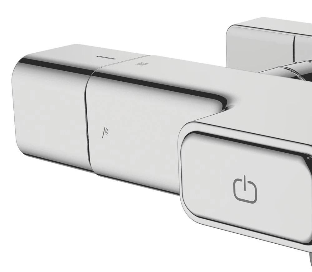 Swirl Thorness Rear-Fed Exposed Chrome Plated Thermostatic Mixer Shower With Diverter - Image 2