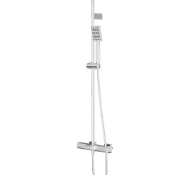 Swirl Thorness Rear-Fed Exposed Chrome Plated Thermostatic Mixer Shower With Diverter