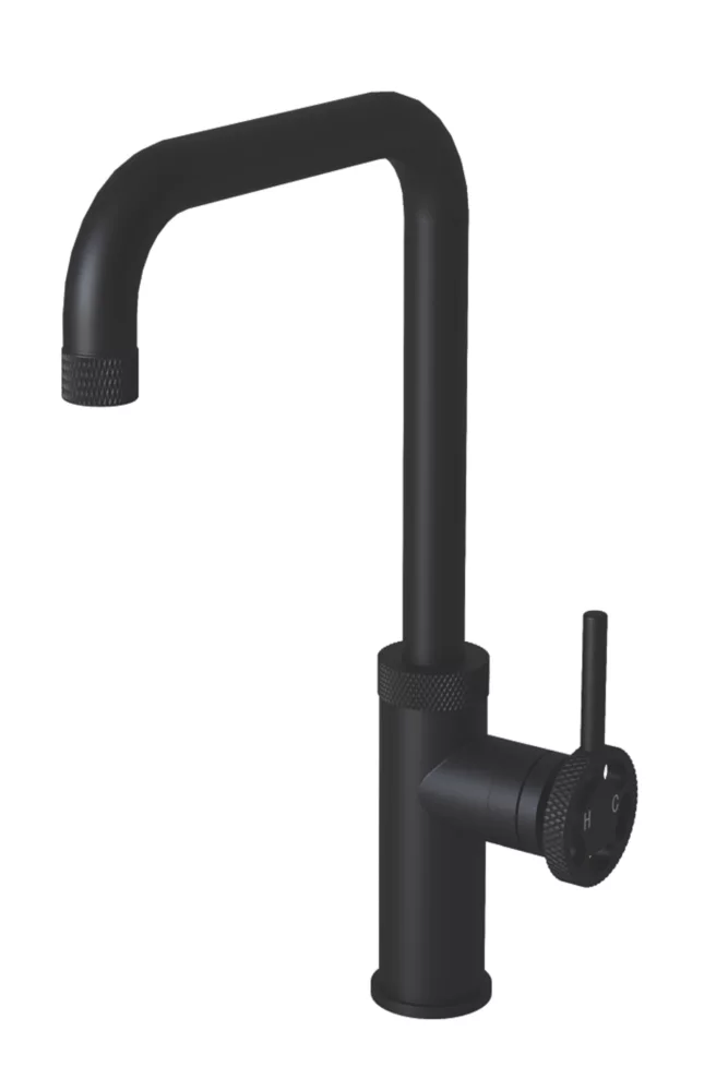 ETAL Caprise Industrial Style Kitchen Mixer Tap Matt Black