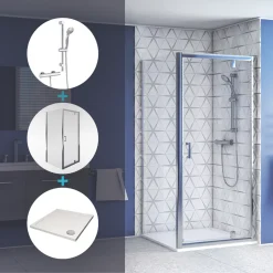 Aqualux Shine 6 Shower Enclosure With Tray & Thermostatic Mixer Shower 900 X 900 X 1850mm