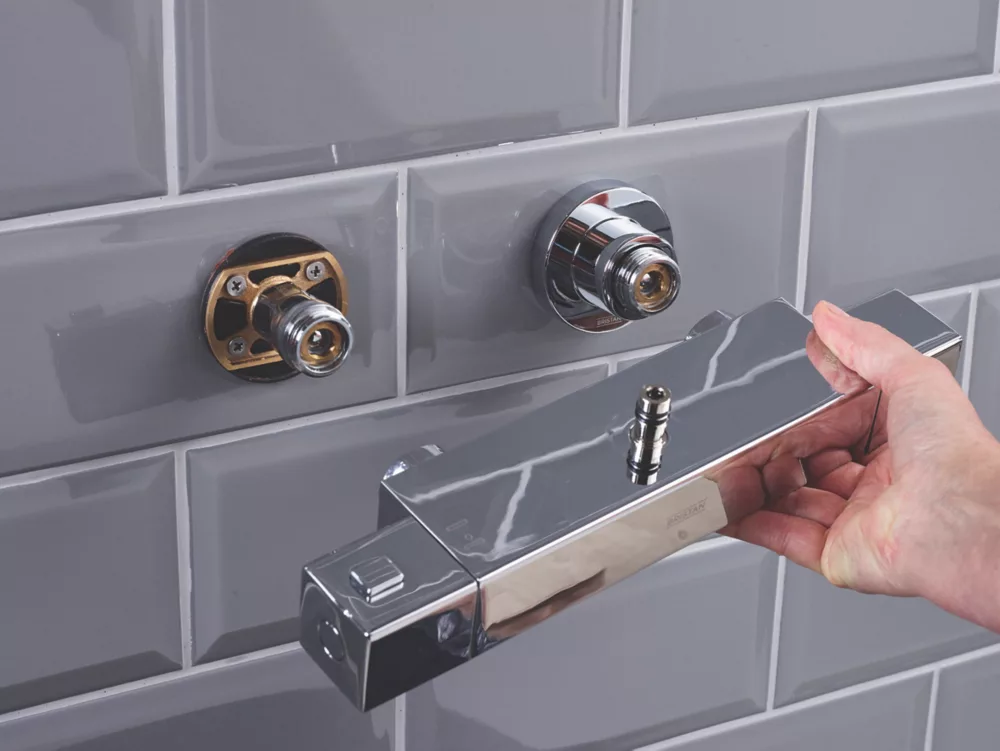 Bristan Craze Rear-Fed Exposed Chrome Thermostatic Bar Mixer Shower With Adjustable Riser Kit & Diverter - Image 4