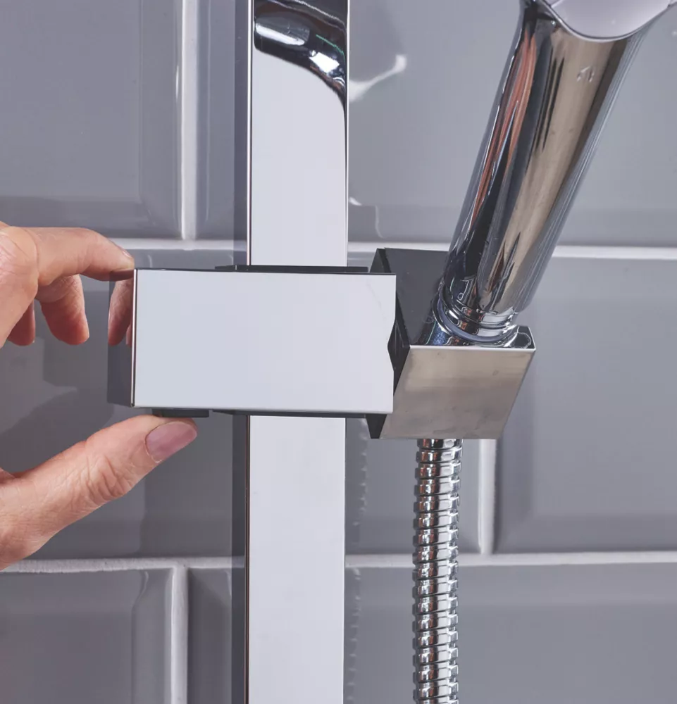 Bristan Craze Rear-Fed Exposed Chrome Thermostatic Bar Mixer Shower With Adjustable Riser Kit & Diverter - Image 7