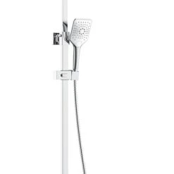 Bristan Craze Rear-Fed Exposed Chrome Thermostatic Bar Mixer Shower With Adjustable Riser Kit & Diverter