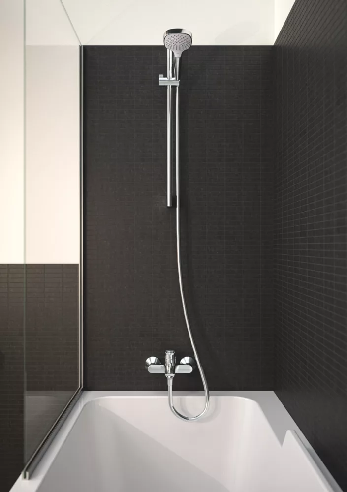 Hansgrohe Croma Select E Vario EcoSmart Shower Kit Modern Design Chrome / White - Image 5