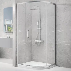 Triton Neo Eight Framed Quadrant Sliding Shower Door Chrome 1200 X 1900mm