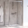 Aqualux Edge 6 Semi-Frameless Rectangular Shower Enclosure LH/RH Polished Silver 1200 X 900 X 1900mm