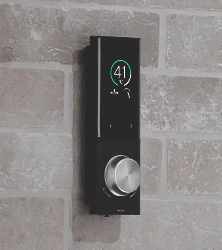 Triton H2ome HP/Combi Ceiling-Fed Single Outlet Black Thermostatic Digital Mixer Shower - Image 3