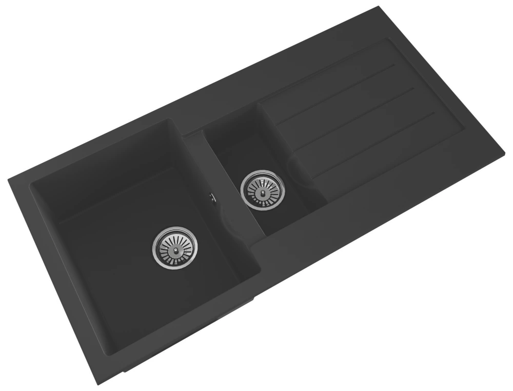 ETAL Comite 1.5 Bowl Granite Composite Kitchen Sink Black Reversible 1000 X 500mm 1 ETAL Comite 1.5 Bowl Granite Composite Kitchen Sink Black Reversible 1000 X 500mm