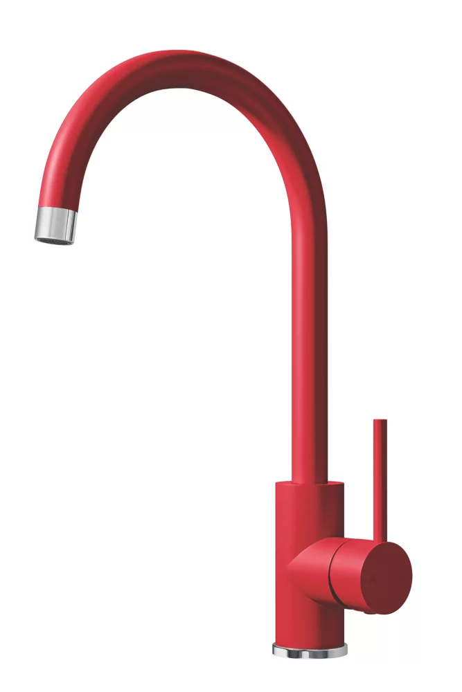 ETAL Sorrento Single Lever Kitchen Mixer Tap Matt Red