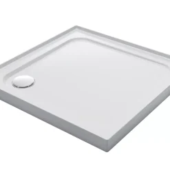 Mira Flight Low Corner Waste Square Shower Tray With 4 Upstands White 800 X 800 X 40mm