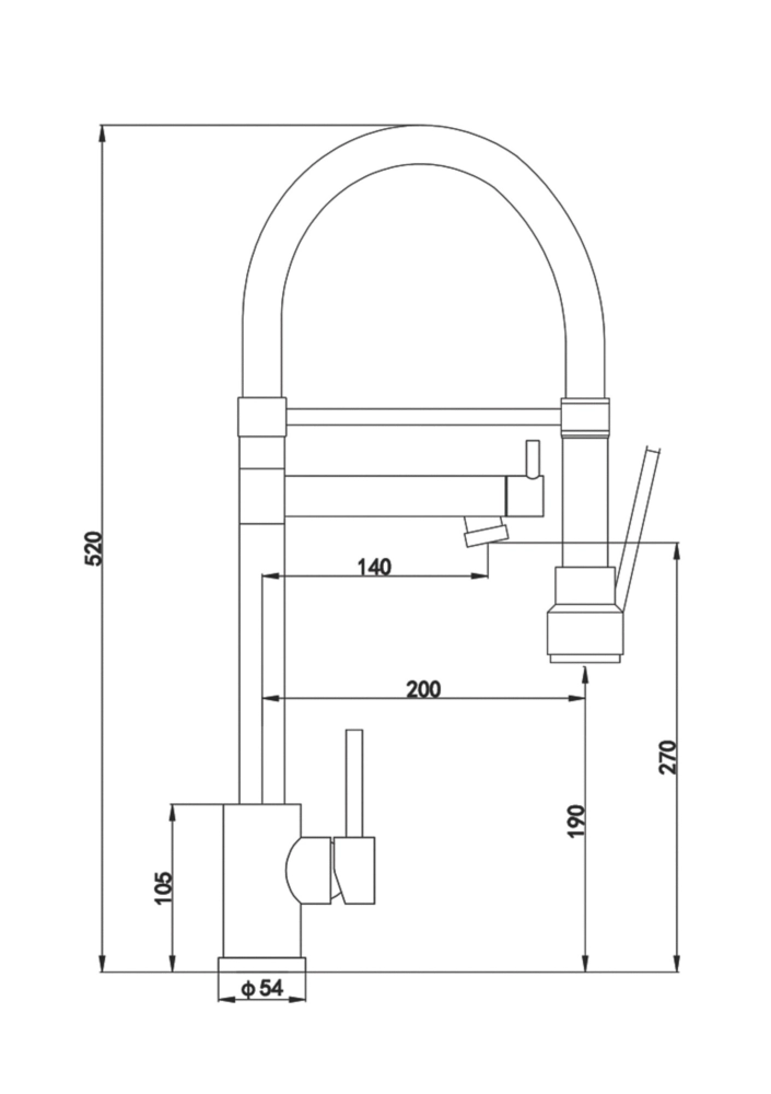 ETAL Goda Multi-Use Kitchen Mixer Tap Polished Chrome - Image 2
