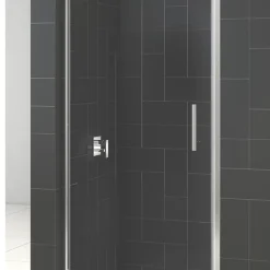 Triton Fast Fix Framed Rectangular Pivot Shower Door Chrome 800 X 1900mm
