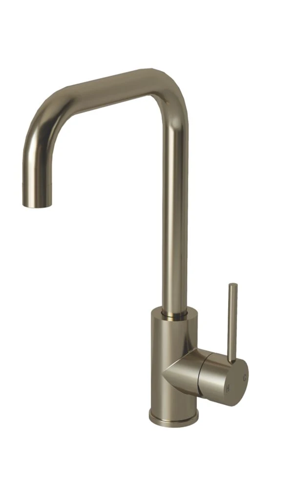 ETAL Trent Single Lever Kitchen Mixer Tap Brushed Steel