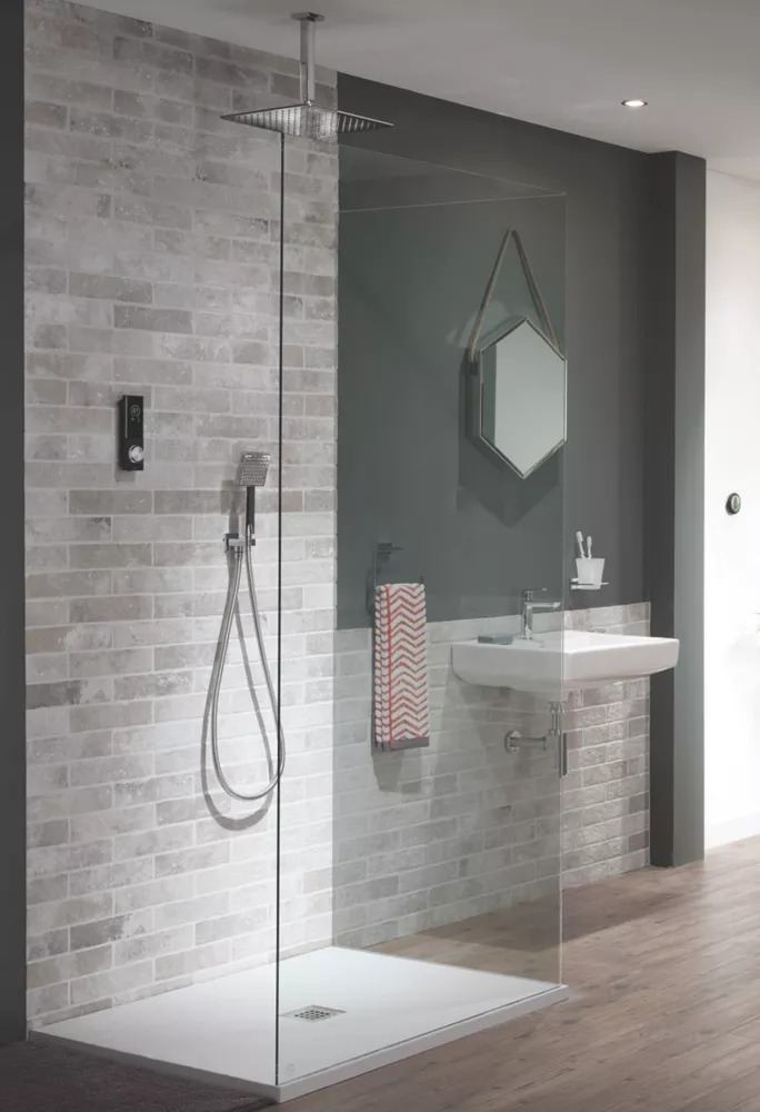 Triton H2ome Gravity-Pumped Ceiling & Rear Fed Dual Outlet Chrome / Black Thermostatic Digital Shower - Image 5