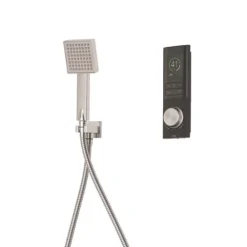 Triton H2ome Gravity-Pumped Ceiling & Rear Fed Dual Outlet Chrome / Black Thermostatic Digital Shower