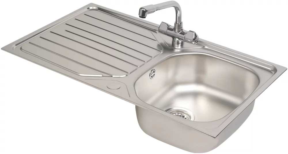 Franke Reno / Danube 1 Bowl Stainless Steel Inset Sink & Mixer Tap 860 X 500mm