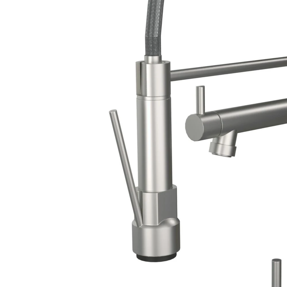 ETAL Windsor Multi-Use Spray Mixer Tap Brushed Steel - Image 3