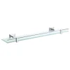 Aqualux Goodwood Chrome Brass Glass Shelf 635 X 70 X 145mm