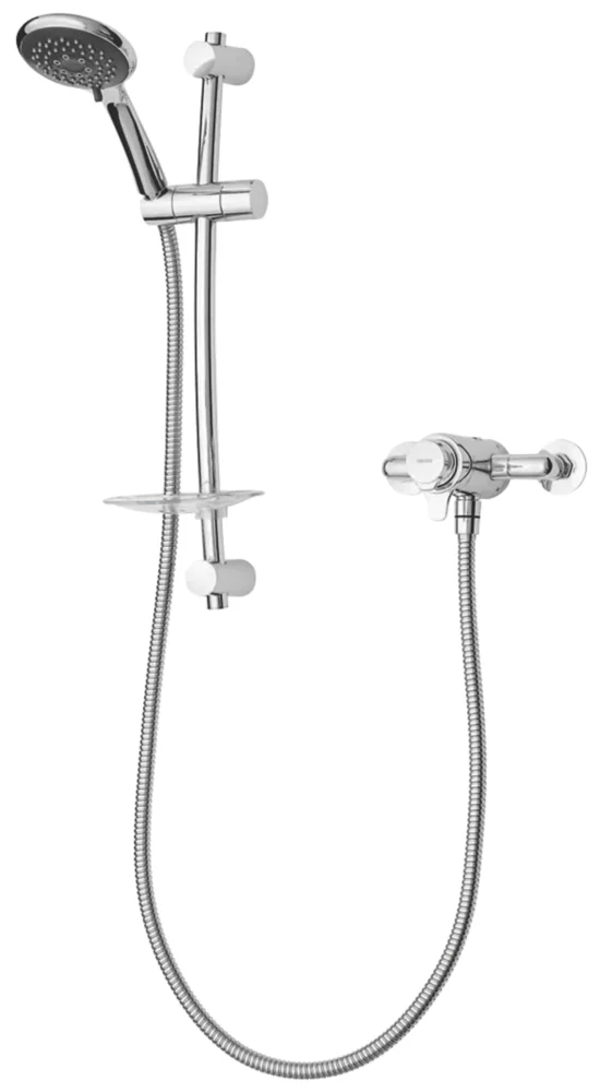 Triton Leona Rear-Fed Exposed Chrome Thermostatic Mixer Shower
