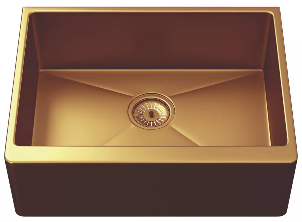 ETAL Excel 1 Bowl Stainless Steel Belfast Kitchen Sink 600 X 450 X 200mm