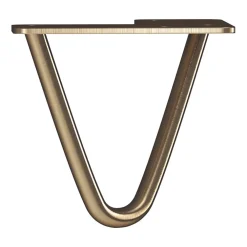 Rothley 2-Pin Hairpin Worktop Leg Antique Brass 100mm