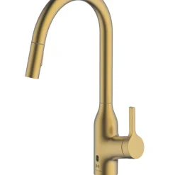 Clearwater Amelio AML10BB Battery-Powered Sensor Tap With Twin Spray Pull-Out Brushed Brass PVD