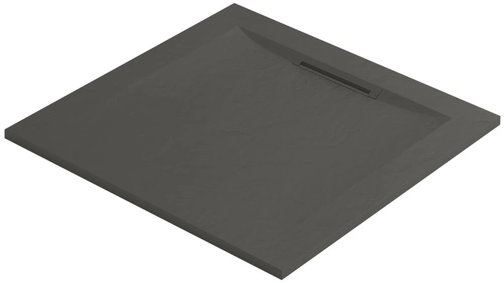 Mira Flight Level Square Shower Tray Slate Grey 900 X 900 X 25mm 1 Mira Flight Level Square Shower Tray Slate Grey 900 X 900 X 25mm