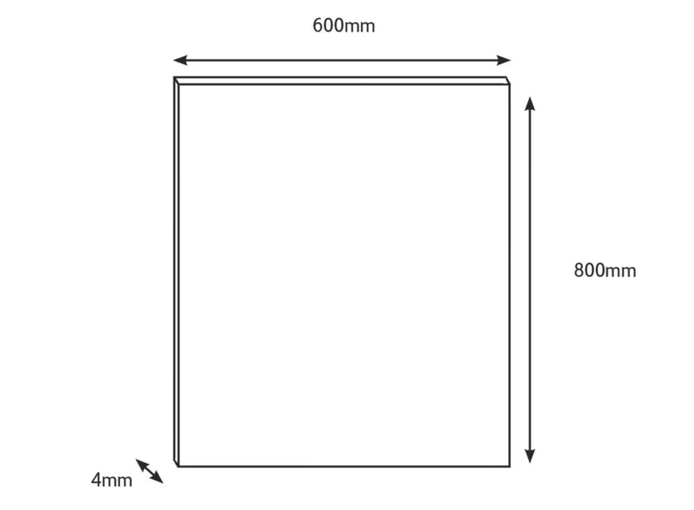 Splashwall Grey / White Alloy Splashback 600 X 800 X 4mm - Image 4