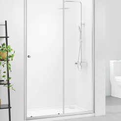 Triton Neo Six Framed Rectangular Sliding Shower Door Chrome 1200 X 1850mm