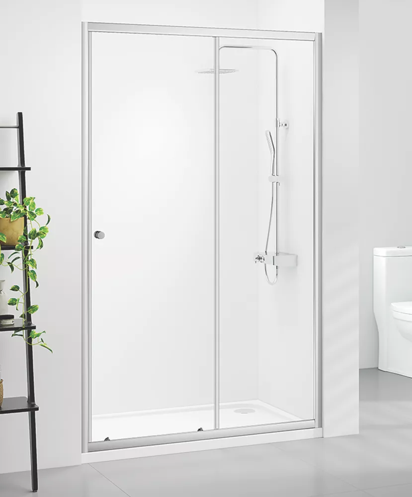 Triton Neo Six Framed Rectangular Sliding Shower Door Chrome 1200 X 1850mm