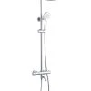 ETAL Santana Rear-Fed Exposed Polished Chrome Thermostatic Mixer Shower With Bath Filler