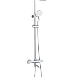 ETAL Santana Rear-Fed Exposed Polished Chrome Thermostatic Mixer Shower With Bath Filler