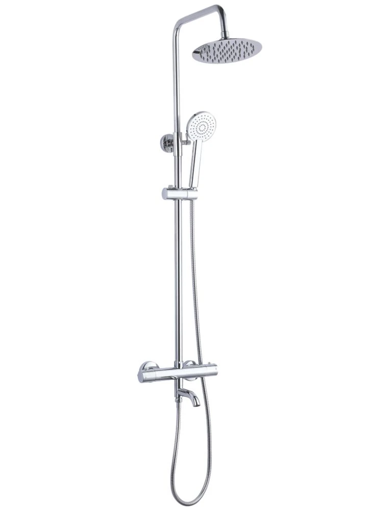 ETAL Santana Rear-Fed Exposed Polished Chrome Thermostatic Mixer Shower With Bath Filler
