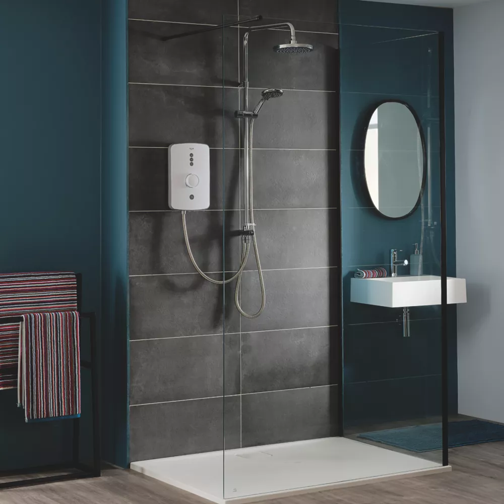 Triton Amala DuElec White 9.5kW Electric Shower With Diverter - Image 3