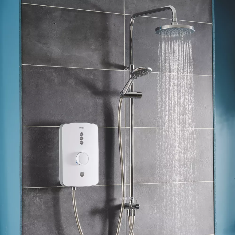 Triton Amala DuElec White 9.5kW Electric Shower With Diverter - Image 4