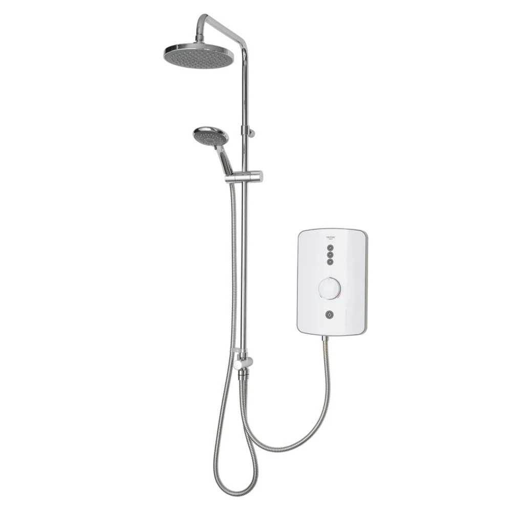 Triton Amala DuElec White 9.5kW Electric Shower With Diverter