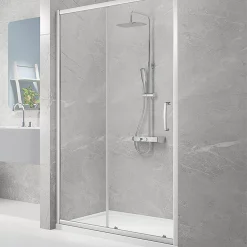 Triton Neo Eight Framed Rectangular Sliding Shower Door Chrome 1200 X 1900mm