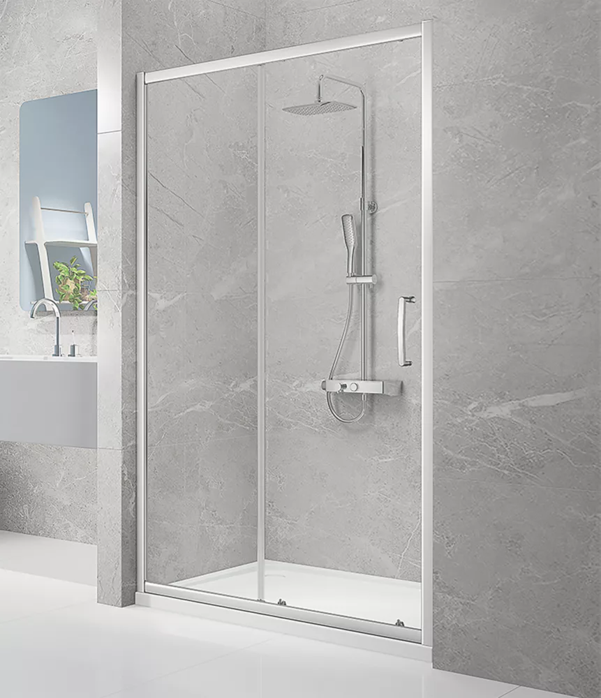 Triton Neo Eight Framed Rectangular Sliding Shower Door Chrome 1200 X 1900mm