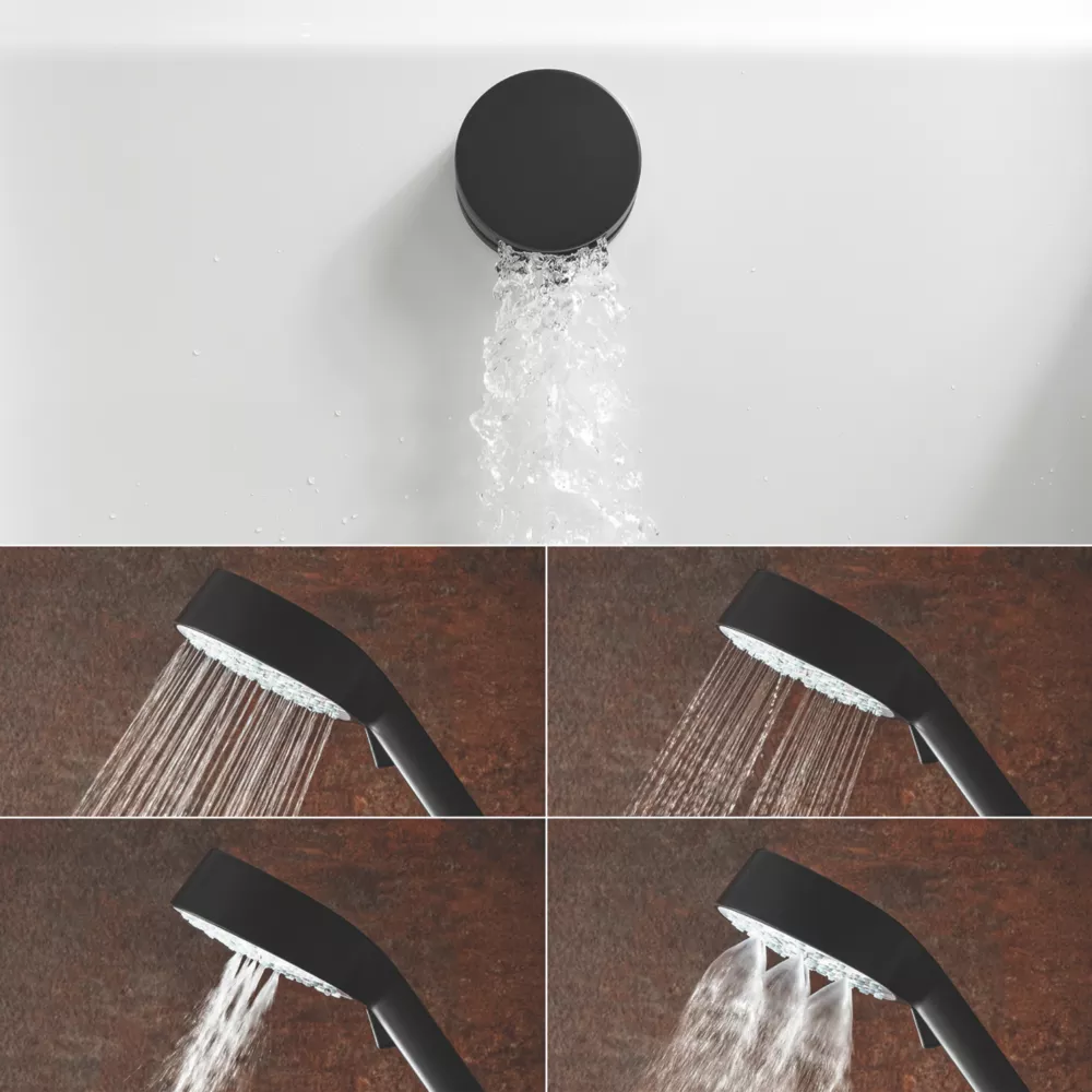 Mira Evoco Rear-Fed Concealed Matt Black Thermostatic Built-In Mixer Shower & Bath Fill - Image 3
