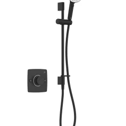 Mira Evoco Rear-Fed Concealed Matt Black Thermostatic Built-In Mixer Shower & Bath Fill