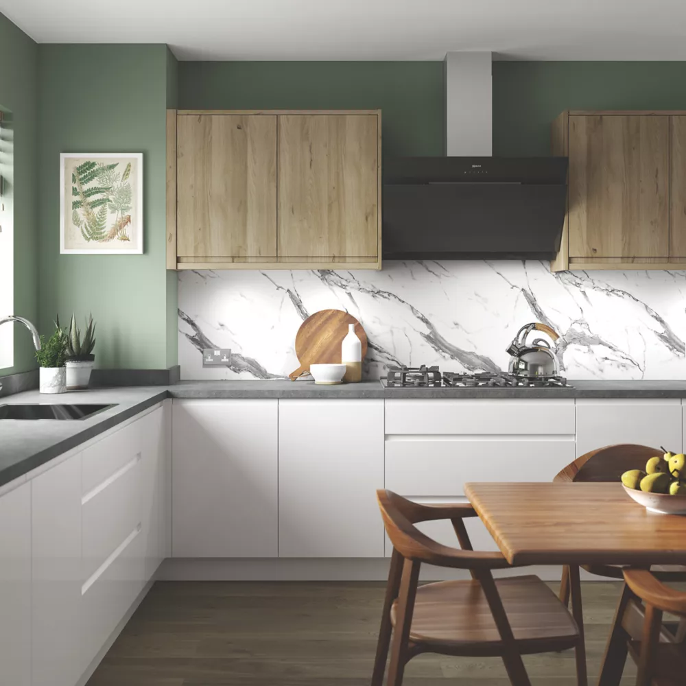 Splashwall White Marble Alloy Splashback 900 X 800 X 4mm - Image 3