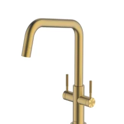 Clearwater Topaz U-Spout Monobloc Mixer Tap Brushed Brass PVD