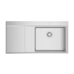 Clearwater Xeron 1 Bowl Stainless Steel Kitchen Sink With LH Single Drainer 1000 X 520mm