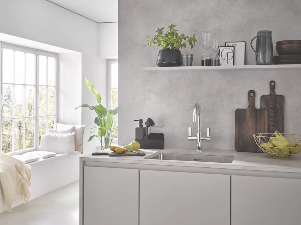 Grohe Start Twin Lever Mono Mixer Chrome - Image 4