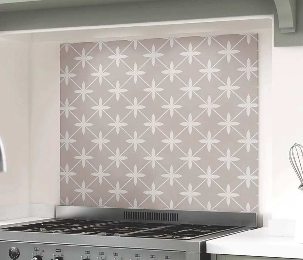 Laura Ashley Wicker Dove Grey Self-Adhesive Glass Kitchen Splashback 600 X 750 X 6mm - Image 2