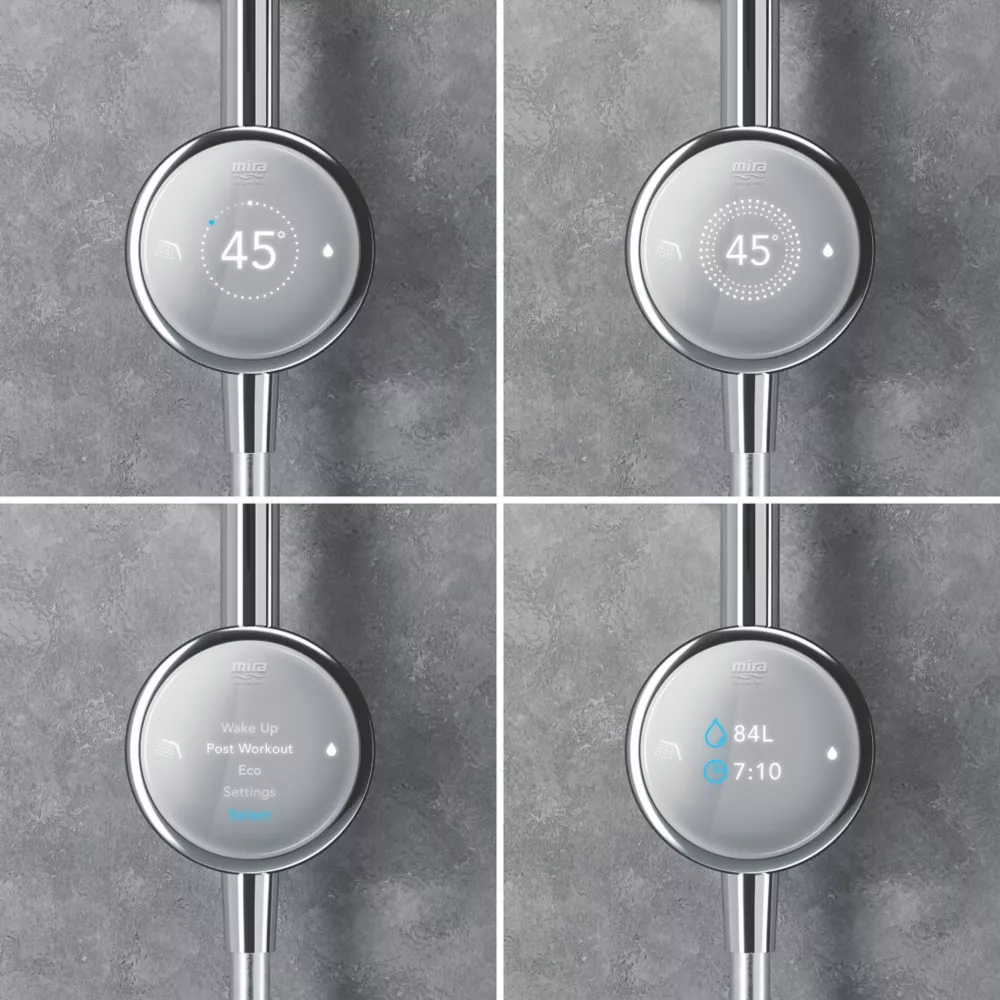 Mira Activate Gravity-Pumped Ceiling-Fed Single Outlet Chrome Thermostatic Digital Mixer Shower 4 Mira Activate Gravity-Pumped Ceiling-Fed Single Outlet Chrome Thermostatic Digital Mixer Shower - Image 4
