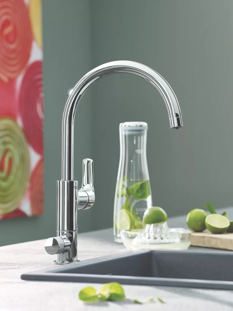 Grohe Blue Pure Eurosmart 2-Way Deck-Mounted Single-Lever Sink Mixer Filter Tap Chrome - Image 5